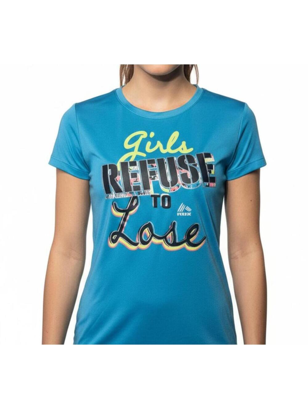 TOP Blue Girls Refuse to Loose Athletic T-Shirt SIZE S TO M